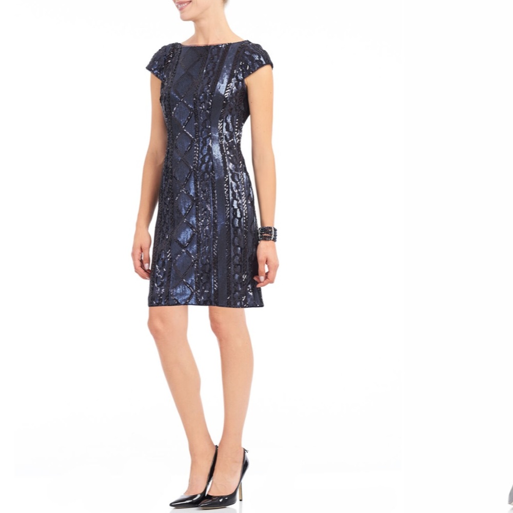 BNWT Adrianna Papell Sequinned Mini Dress Size 8